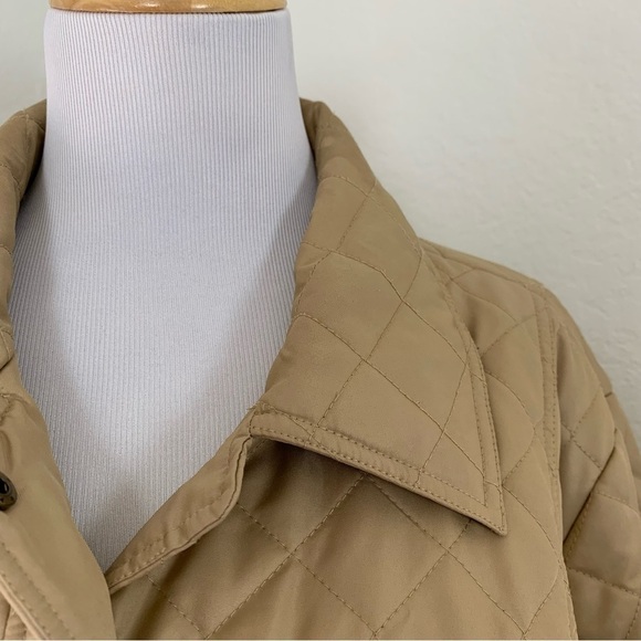 Jones New York Quilted Lightweight Puffer Jacket Tan Women’s 2X Pockets Snap - Picture 12 of 16